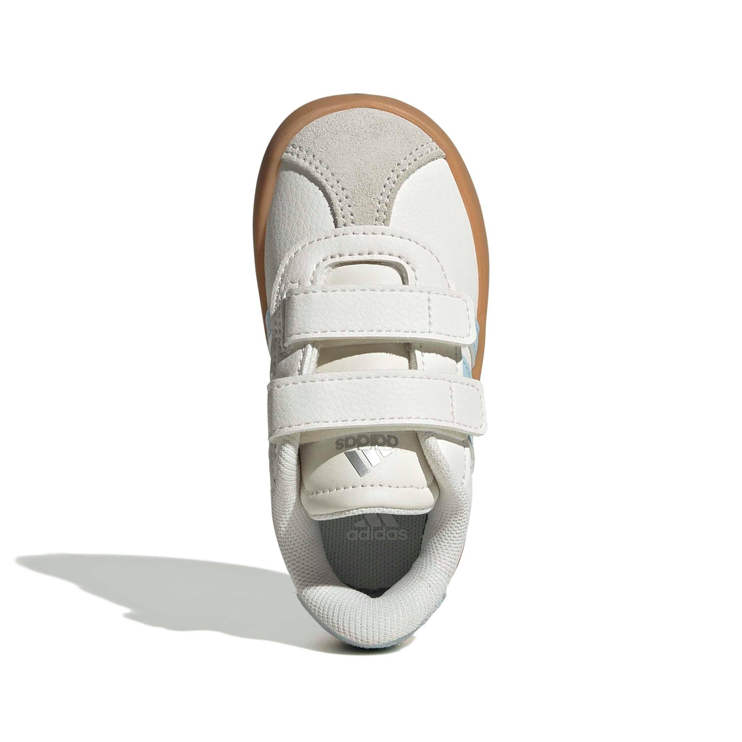 adidas VL Court 3.0 "Core White/Ice Blue/Gum 3" Infant Girls' Shoe - WHITE/BLUE/GUM