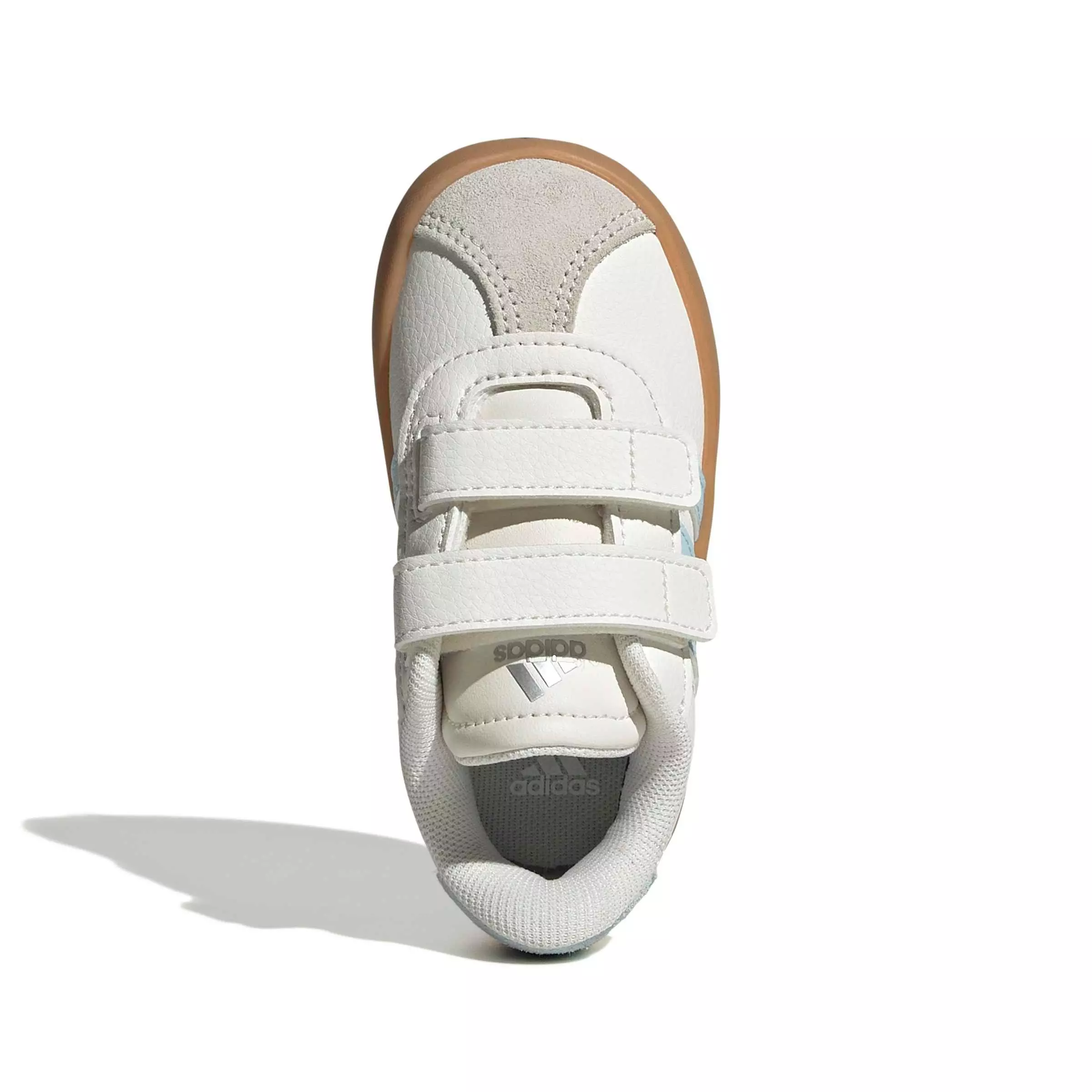 adidas VL Court 3.0 "Core White/Ice Blue/Gum 3" Infant Girls' Shoe - WHITE/BLUE/GUM