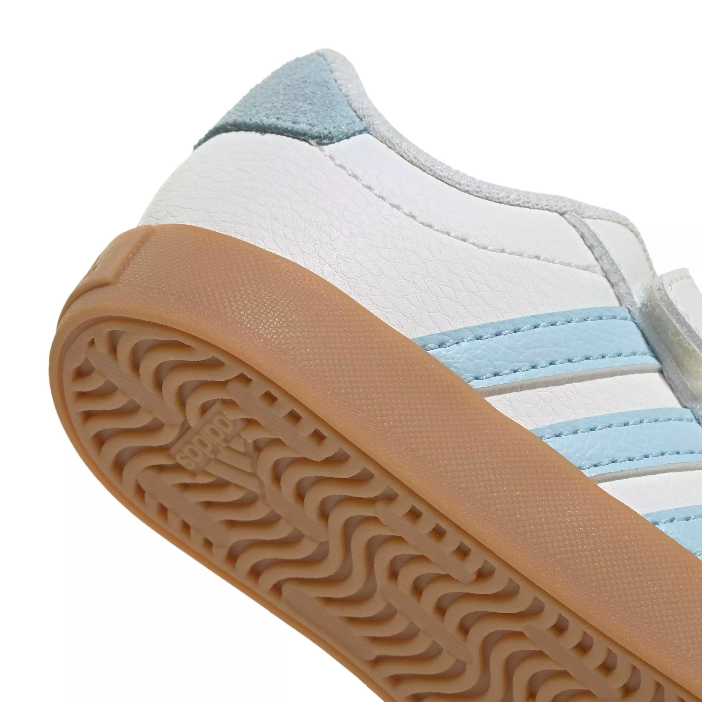 adidas VL Court 3.0 "Core White/Ice Blue/Gum 3" Infant Girls' Shoe - WHITE/BLUE/GUM