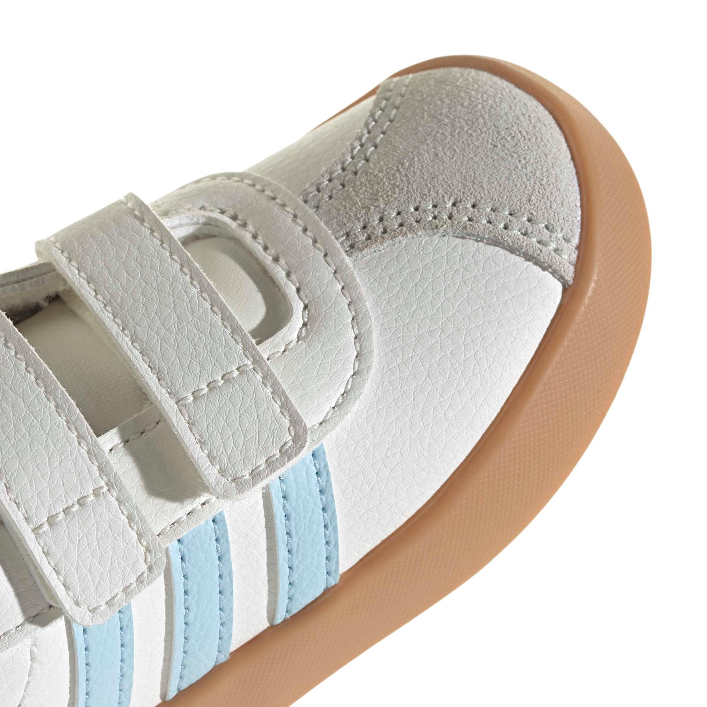 adidas VL Court 3.0 "Core White/Ice Blue/Gum 3" Infant Girls' Shoe - WHITE/BLUE/GUM