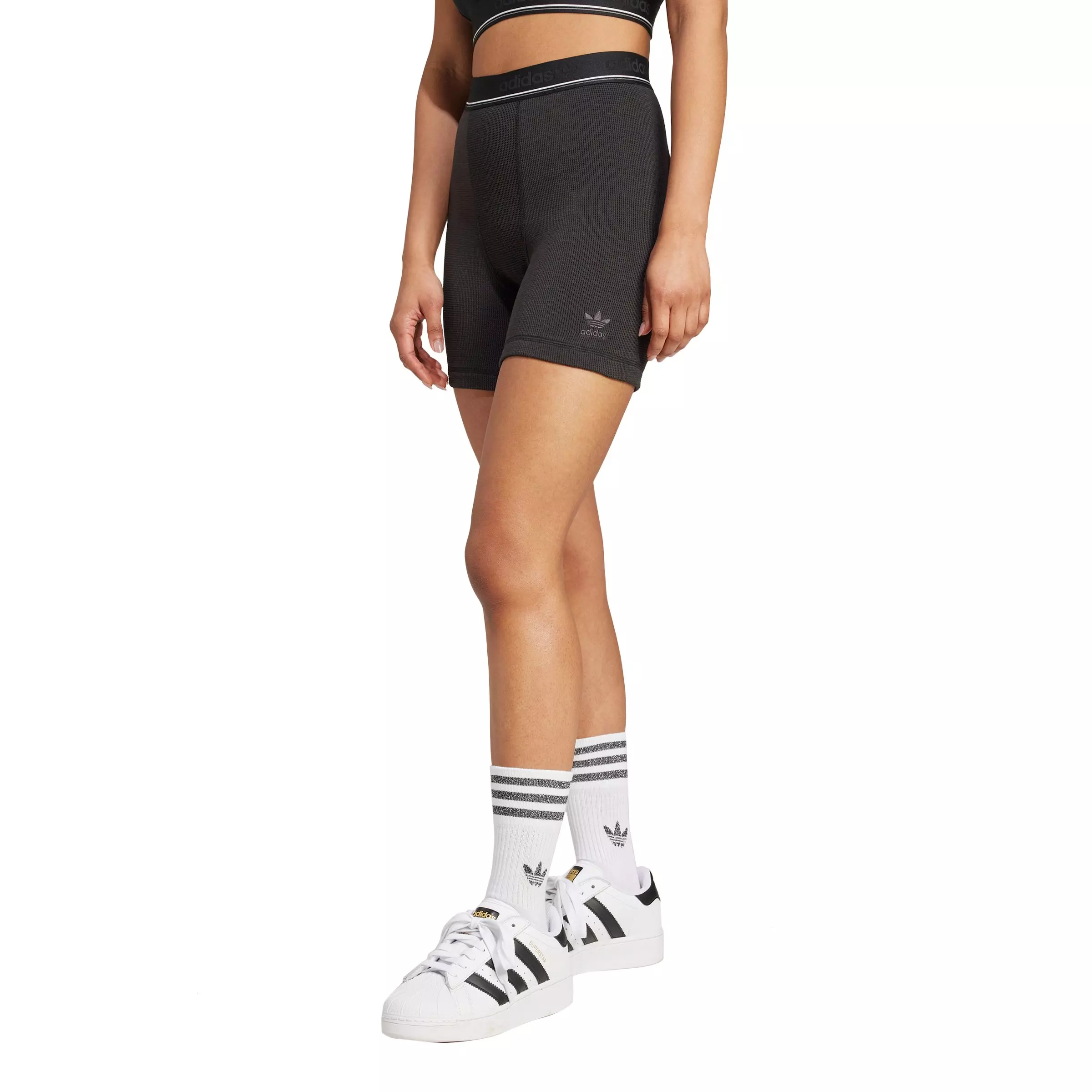 adidas Originals Women's Underwear Style Boxer Shorts-Black - BLACK
