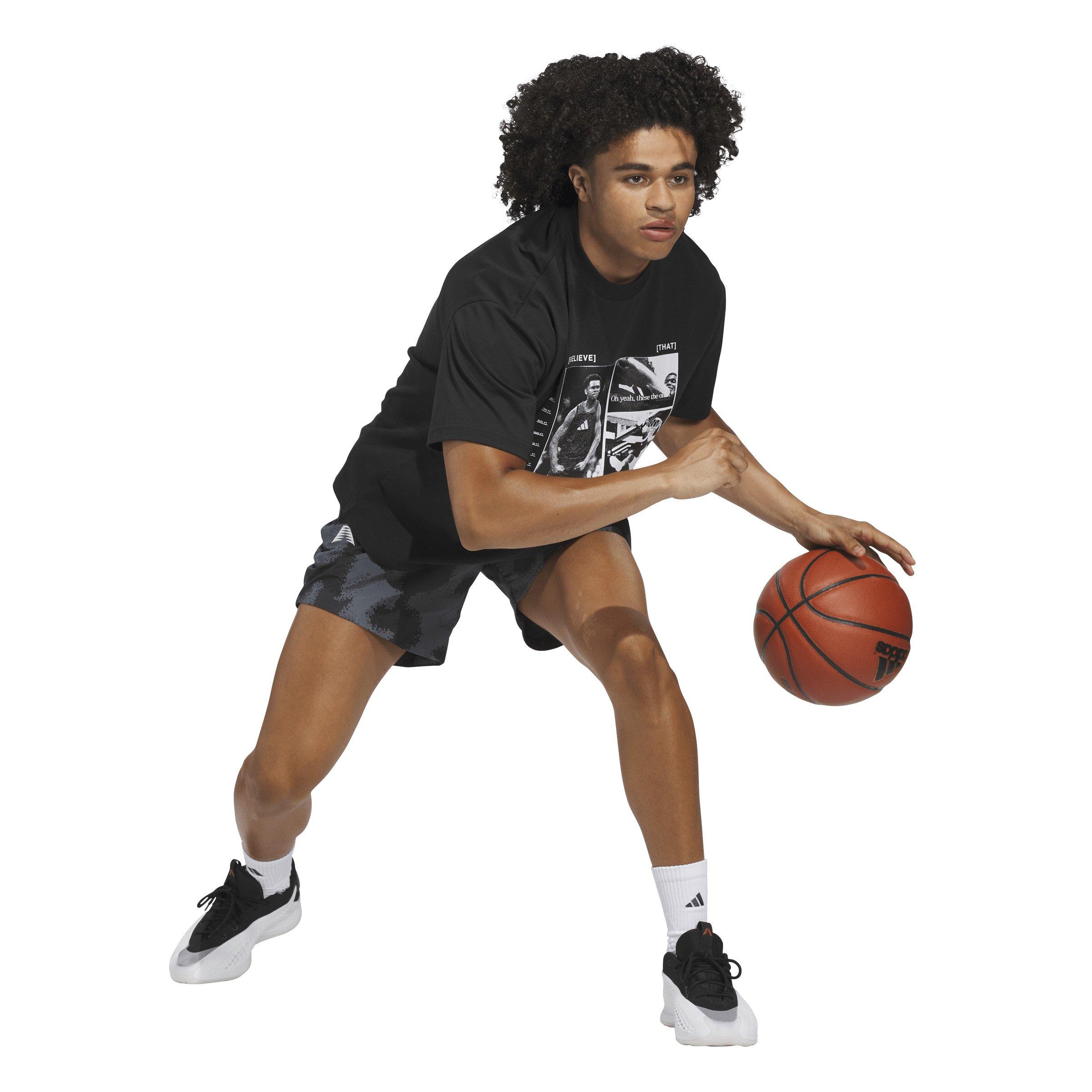 adidas Men's Anthony Edwards Training Basketball Tee -Black - BLACK Thumbnail View 5