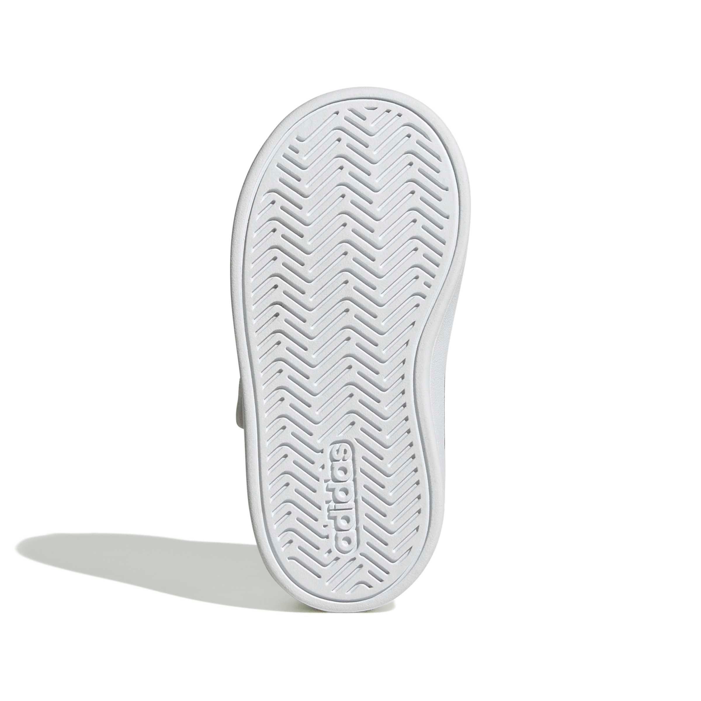 adidas Grand Court 3.0 "Ftwr White/Silver Metallic/Flash Aqua" Infant Girls' Shoe - WHITE/SILVER/AQUA