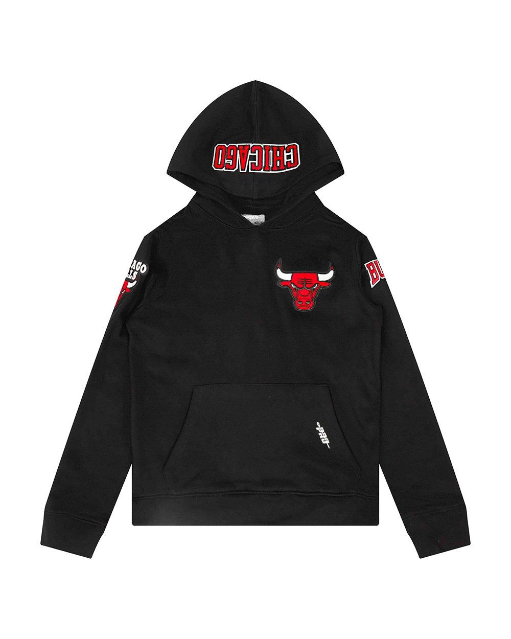 Pro Standard Big Boys' NBA Chicago Bulls Fleece Pullover Hoodie -Black - BLACK Thumbnail View 1