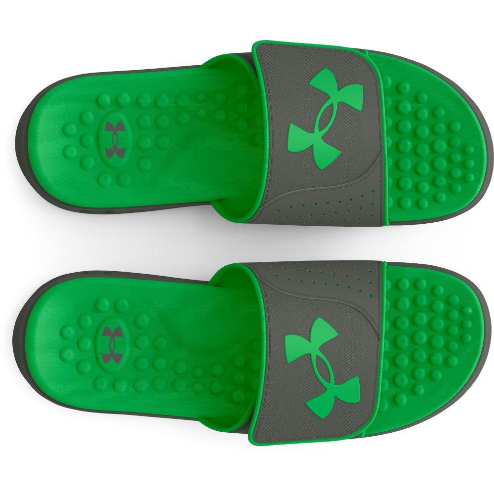 Green under armour discount slides