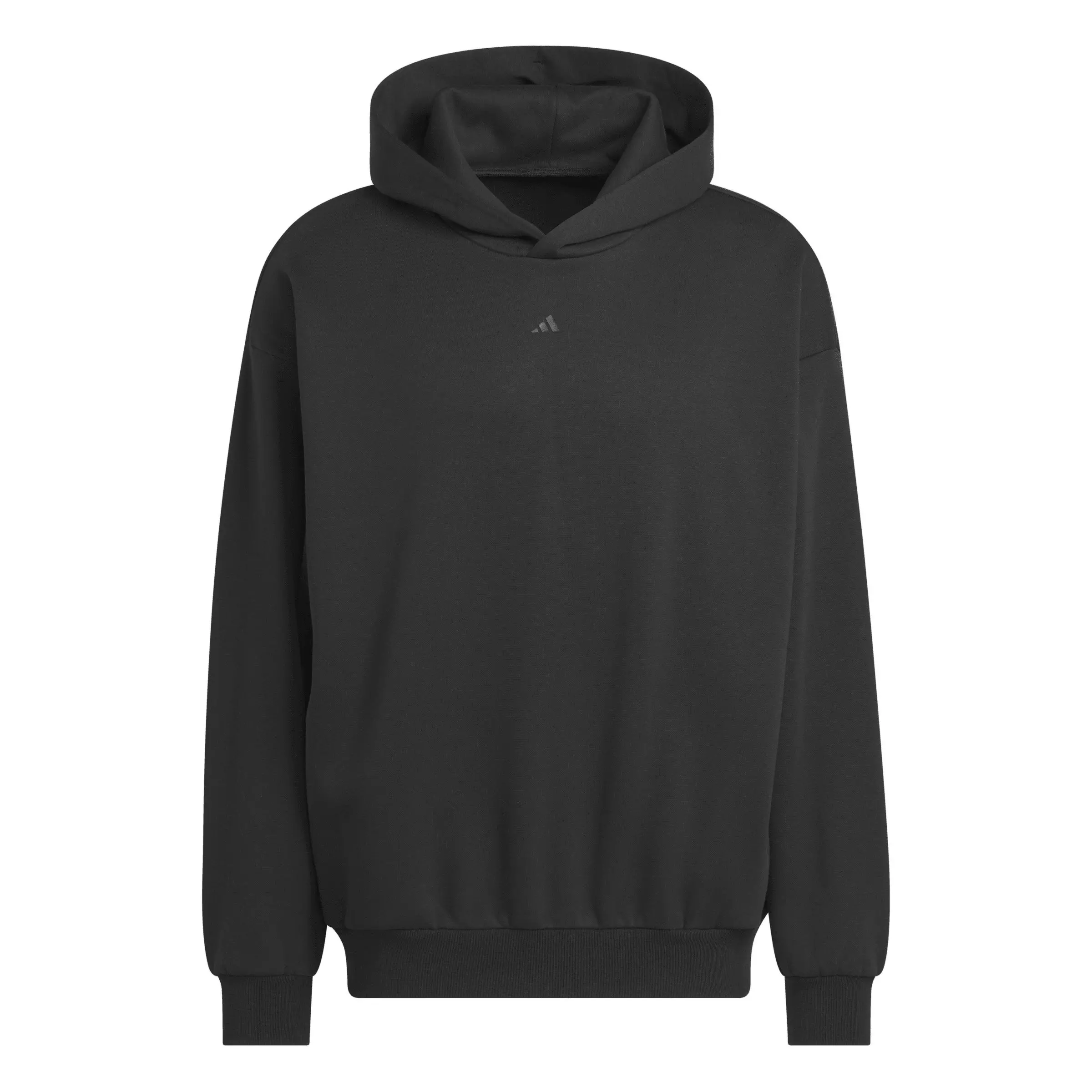 adidas Unisex Basketball Fleece Hoodie - Black - BLACK