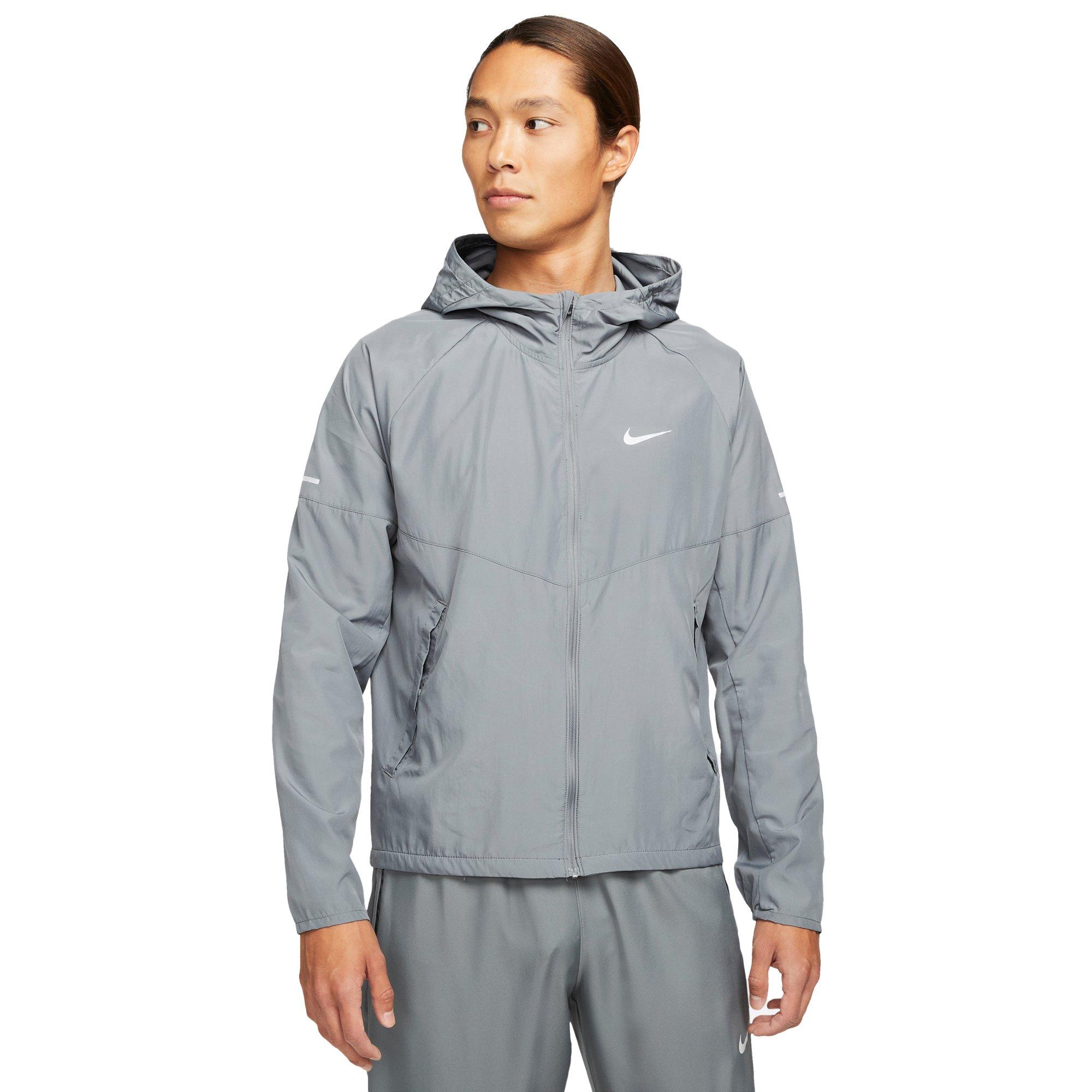 Nike running sale jacket grey