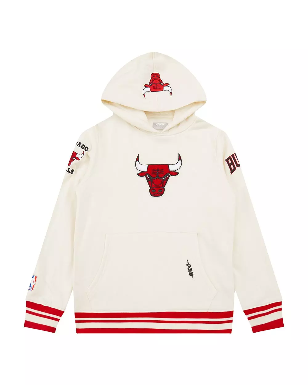 Pro Standard Big Boys​' NBA Chicago Bulls Retro Classic Rib Fleece Po Hoodie - Cream/Red - CREAM/RED