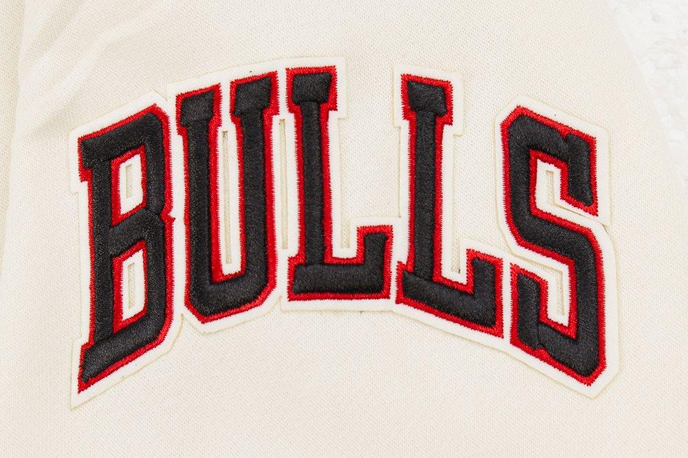 Pro Standard Big Boys​' NBA Chicago Bulls Retro Classic Rib Fleece Po Hoodie -Cream/Red - CREAM/RED Thumbnail View 4