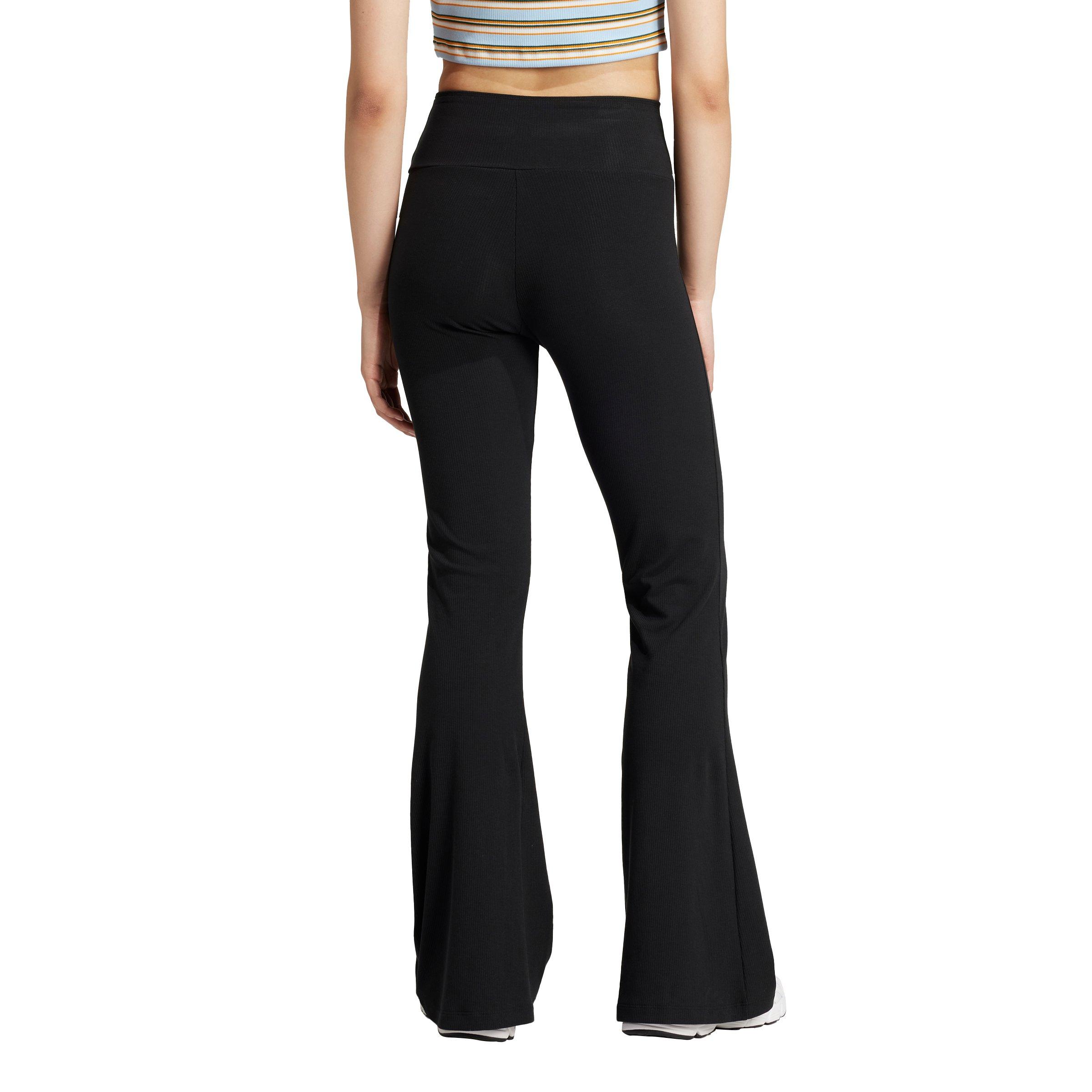 adidas Originals Women's Essentials Rib Flared Leggings-Black - BLACK Thumbnail View 2