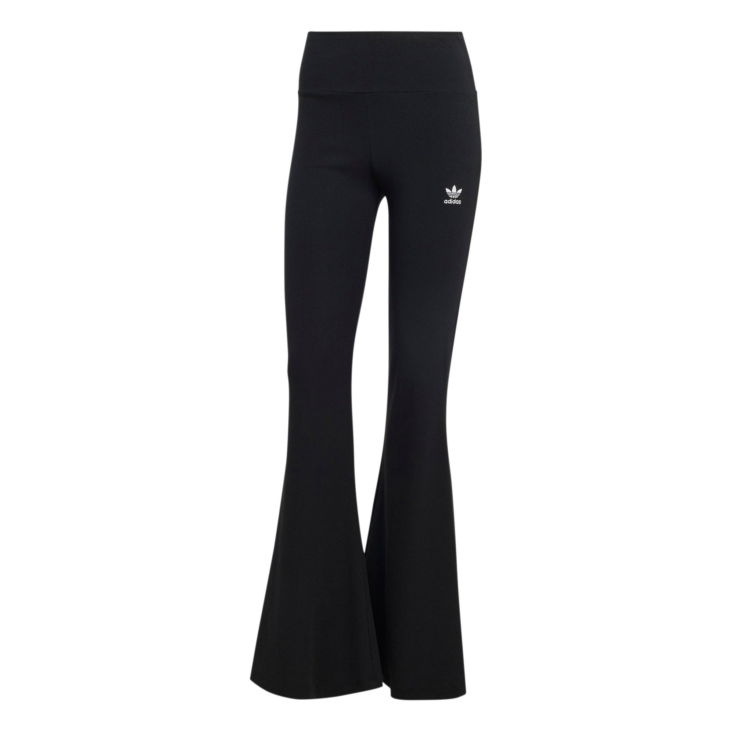 adidas Originals Women's Essentials Rib Flared Leggings-Black - BLACK Thumbnail View 6