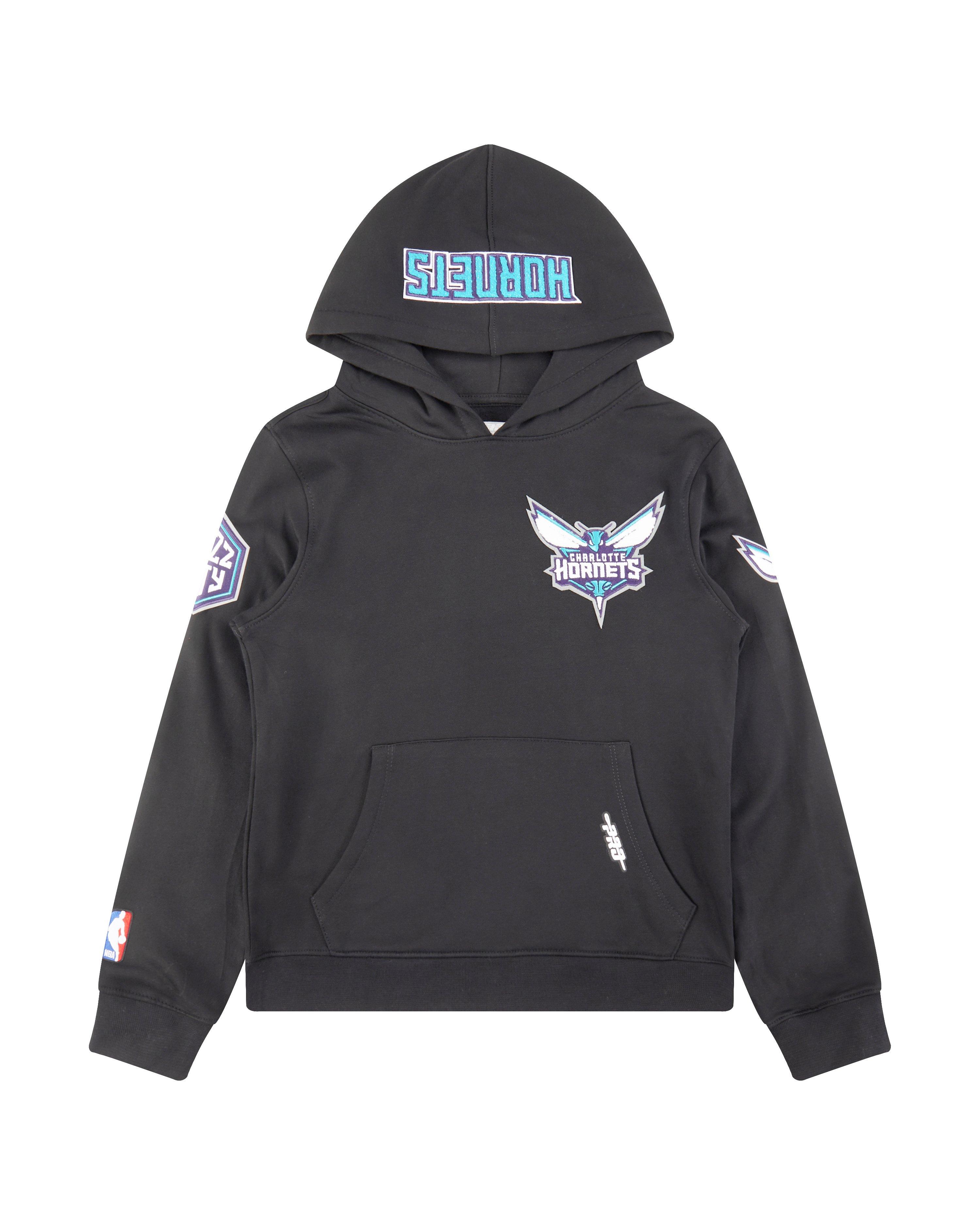 Pro Standard Big Boys​' NBA Charlotte Hornets Classic Fleece PO Hoodie - Black - BLACK Thumbnail View 1