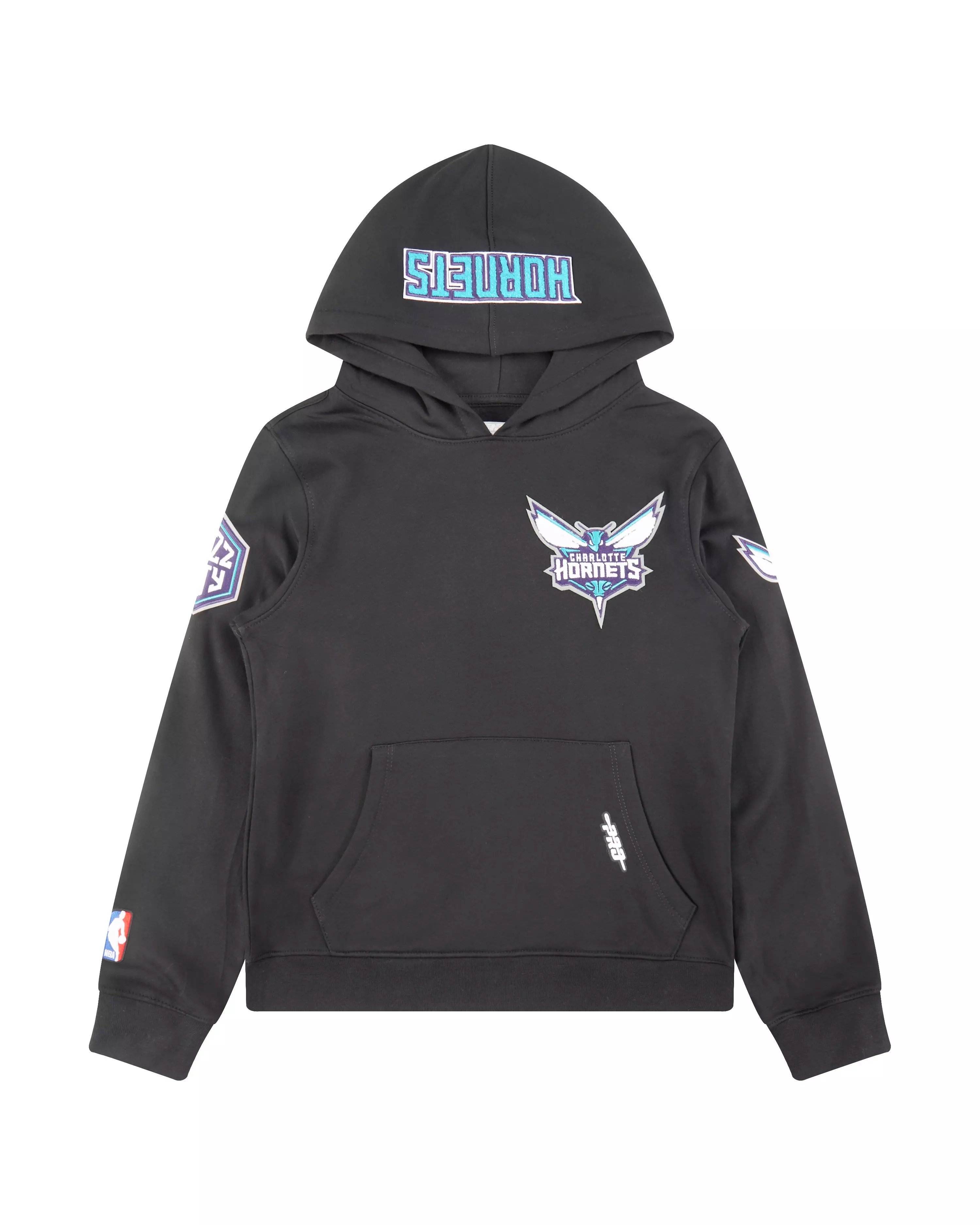 Pro Standard Big Boys​' NBA Charlotte Hornets Classic Fleece PO Hoodie - Black - BLACK