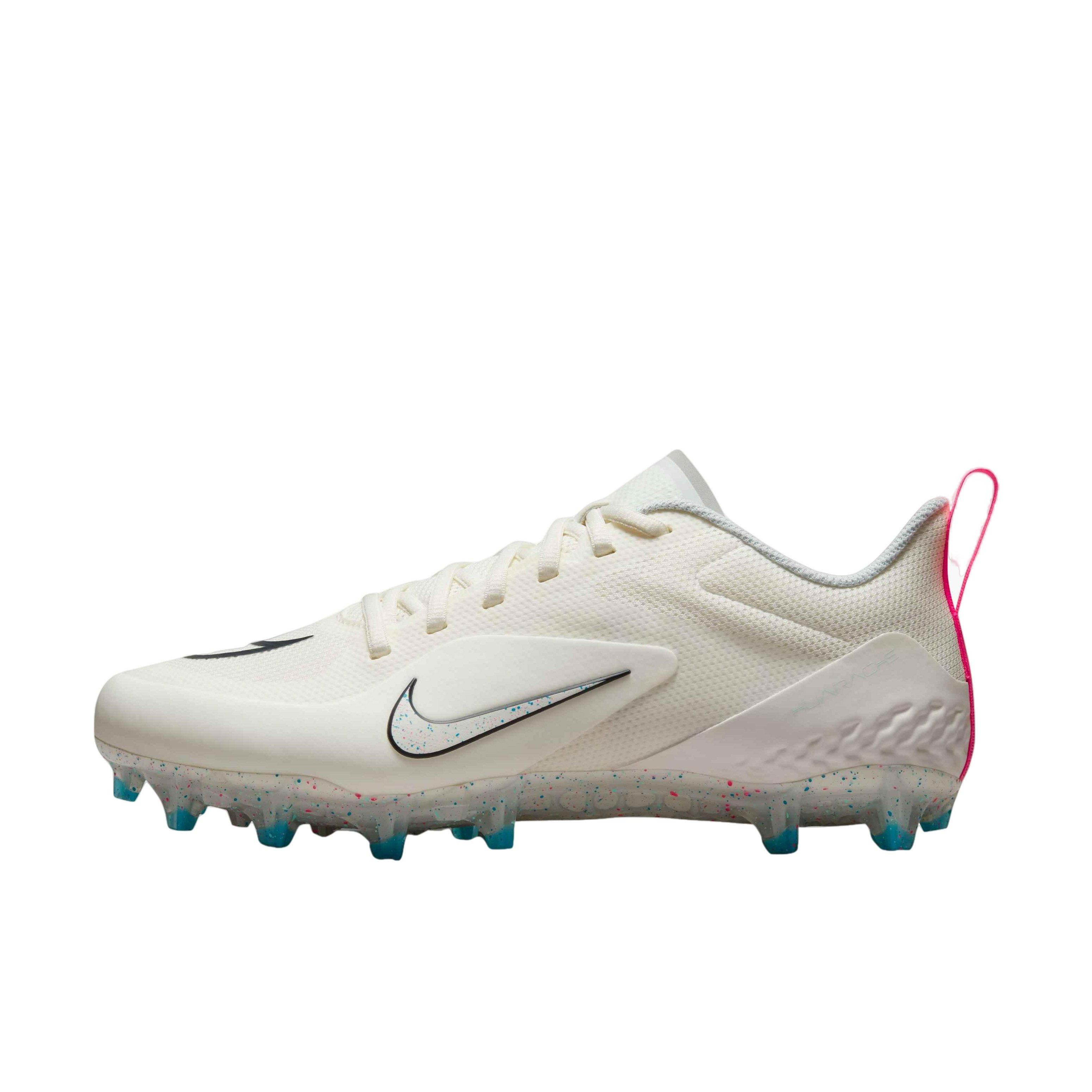 Nike Alpha Huarache 8 Pro "Sail/White/Hyper Pink/Laser Blue" Men's Lacrosse Cleat - SAIL/WHITE/PINK/BLUE Thumbnail View 2