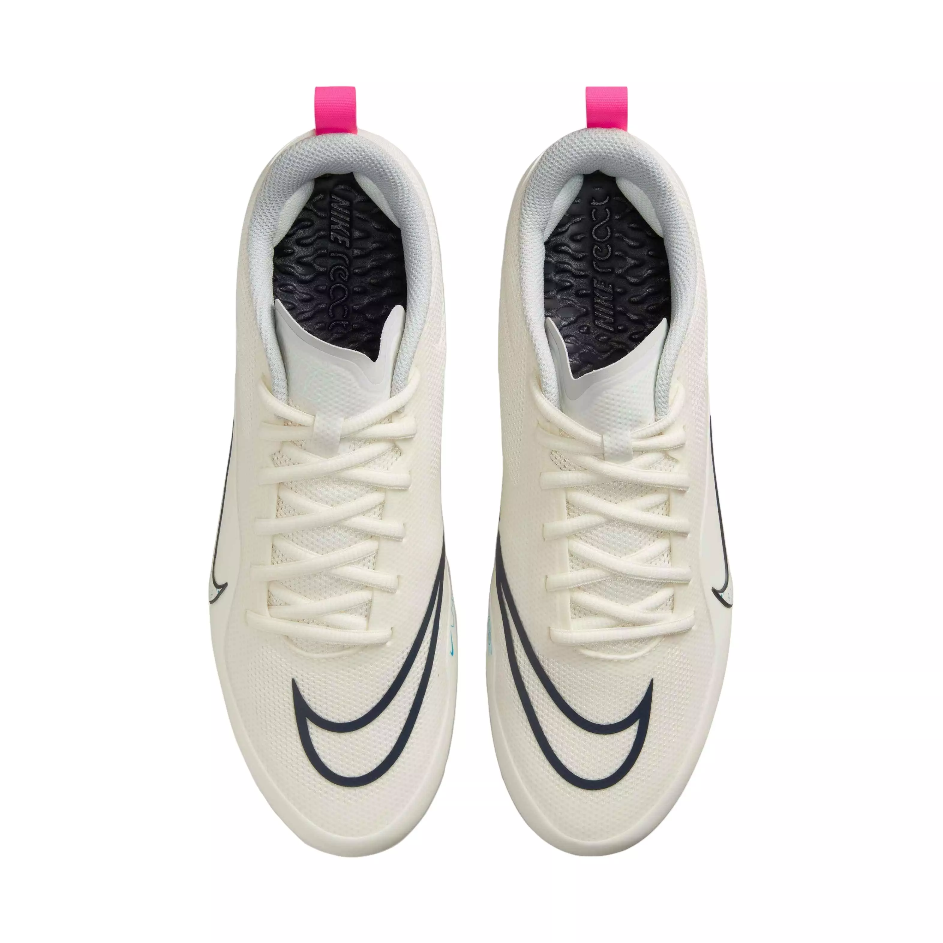 Nike Alpha Huarache 8 Pro "Sail/White/Hyper Pink/Laser Blue" Men's Lacrosse Cleat - SAIL/WHITE/PINK/BLUE