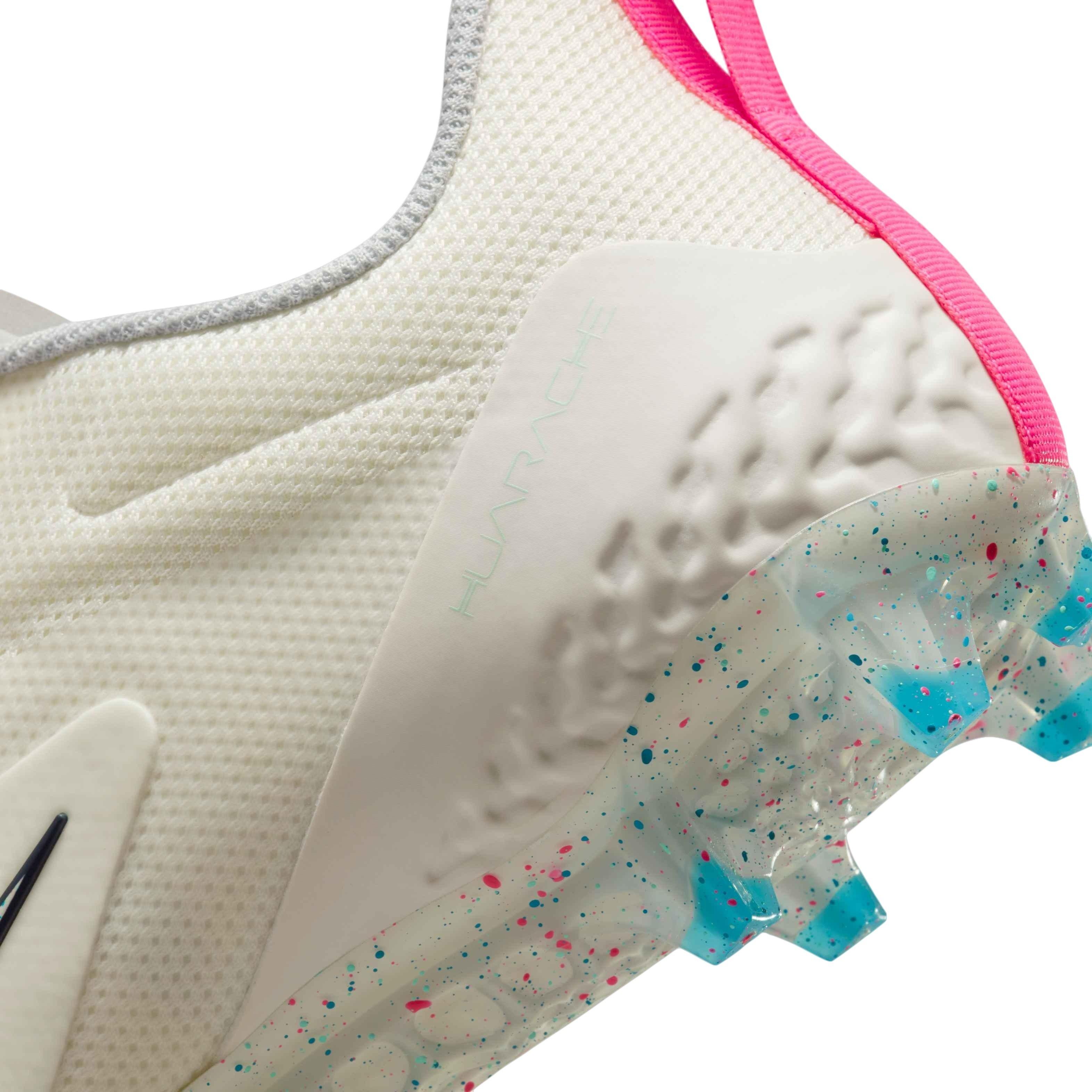 Nike Alpha Huarache 8 Pro "Sail/White/Hyper Pink/Laser Blue" Men's Lacrosse Cleat - SAIL/WHITE/PINK/BLUE Thumbnail View 9