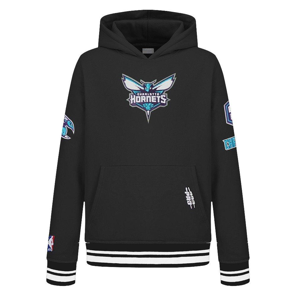 Pro Standard Big Boys​' NBA Charlotte Hornets Retro Classic Rib Fleece PO Hoodie -Black - BLACK Thumbnail View 1