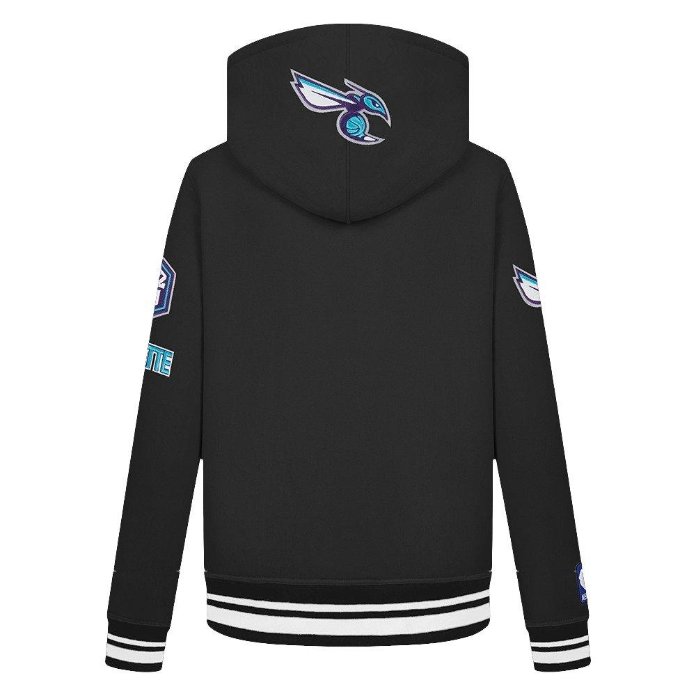 Pro Standard Big Boys​' NBA Charlotte Hornets Retro Classic Rib Fleece PO Hoodie - Black - BLACK Thumbnail View 2