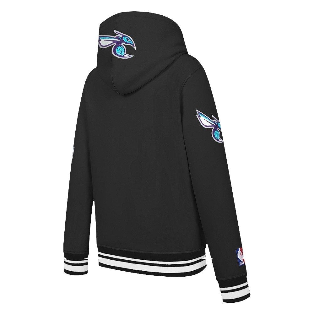 Pro Standard Big Boys​' NBA Charlotte Hornets Retro Classic Rib Fleece PO Hoodie - Black - BLACK Thumbnail View 4