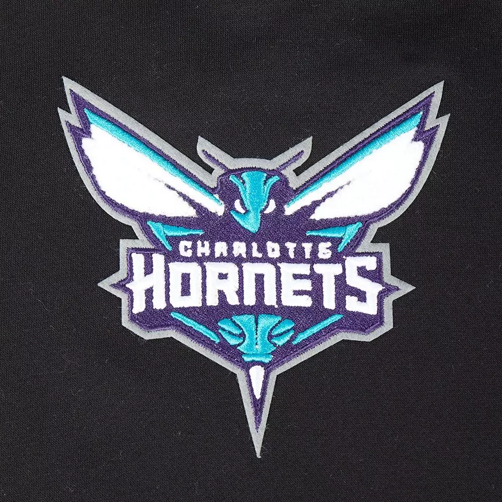Pro Standard Big Boys​' NBA Charlotte Hornets Retro Classic Rib Fleece PO Hoodie -Black - BLACK