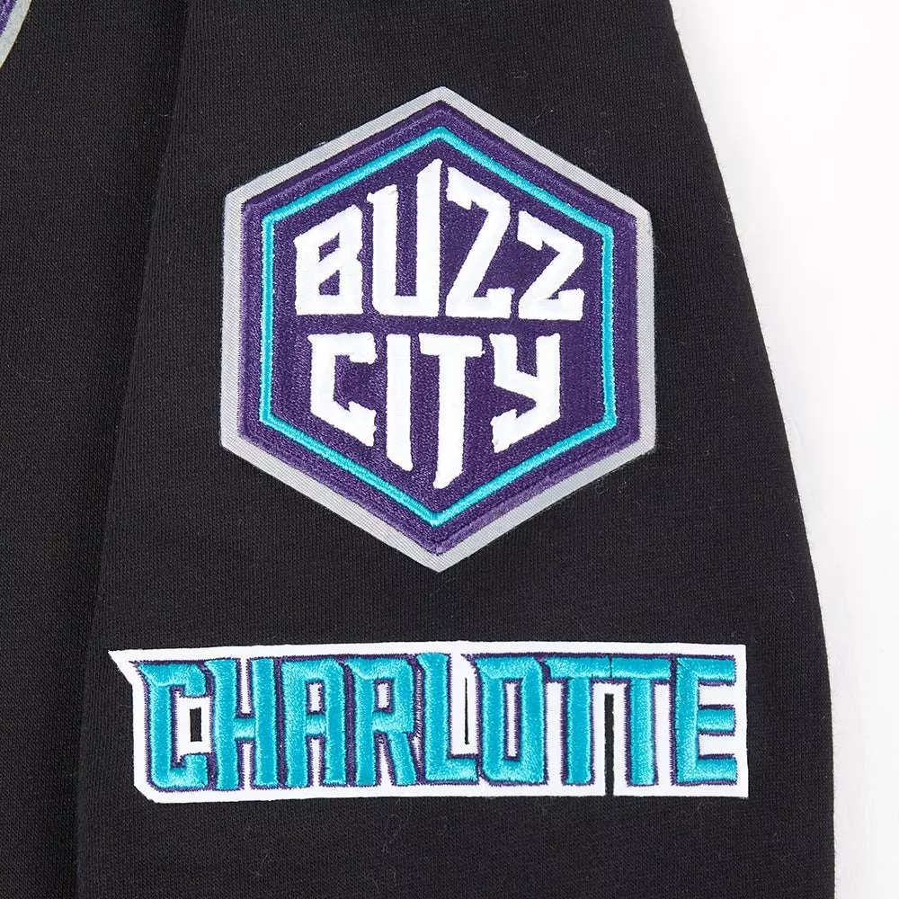 Pro Standard Big Boys​' NBA Charlotte Hornets Retro Classic Rib Fleece PO Hoodie - Black - BLACK