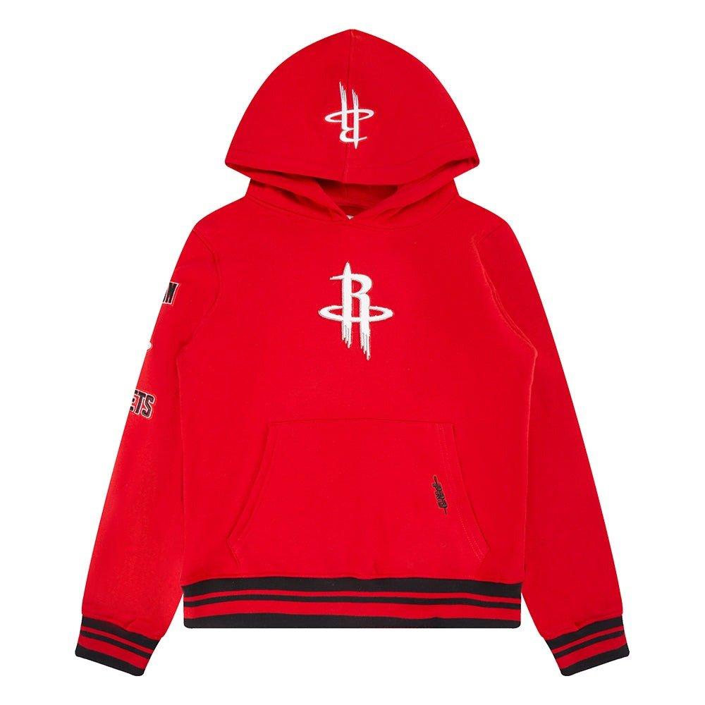 Pro Standard Big Boys' NBA Houston Rockets Retro Classic Rib Fleece PO Hoodie - Red/Black - RED/BLACK Thumbnail View 1