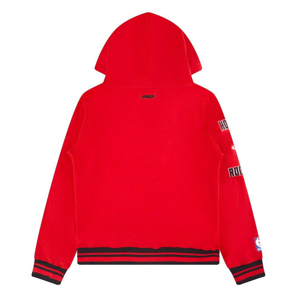 Pro Standard Big Boys' NBA Houston Rockets Retro Classic Rib Fleece PO Hoodie -Red/Black - RED/BLACK Thumbnail View 2