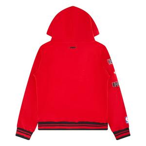 Pro Standard Big Boys' NBA Houston Rockets Retro Classic Rib Fleece PO Hoodie -Red/Black