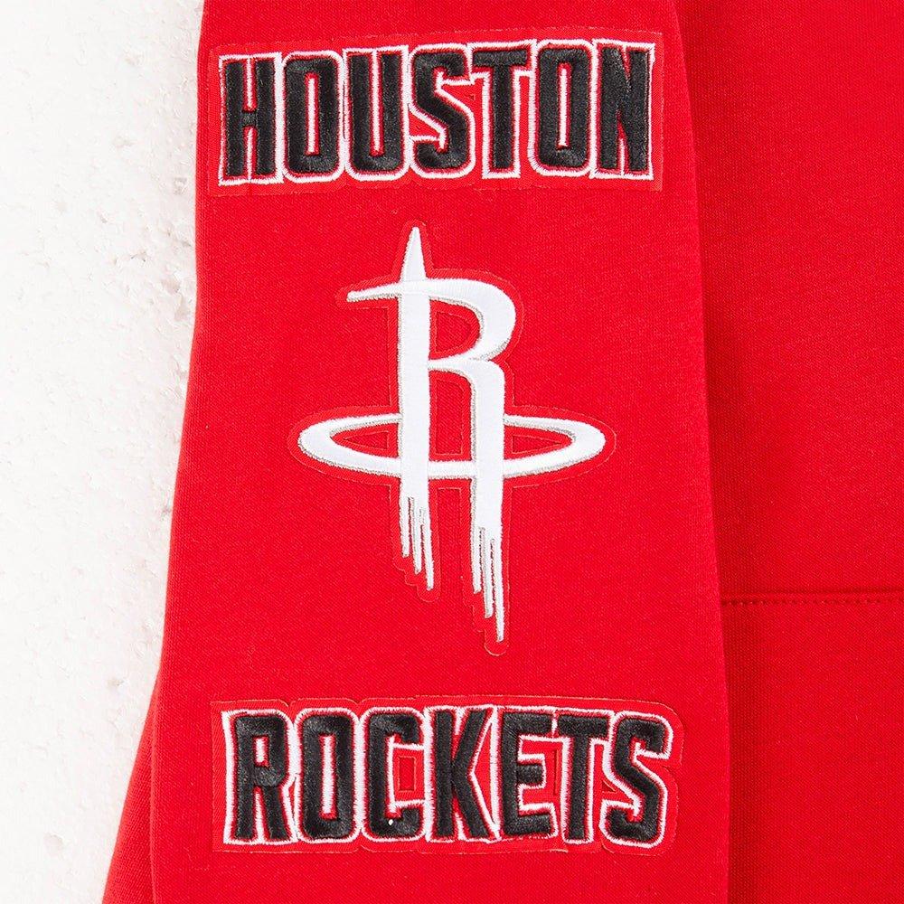 Pro Standard Big Boys' NBA Houston Rockets Retro Classic Rib Fleece PO Hoodie -Red/Black - RED/BLACK Thumbnail View 4