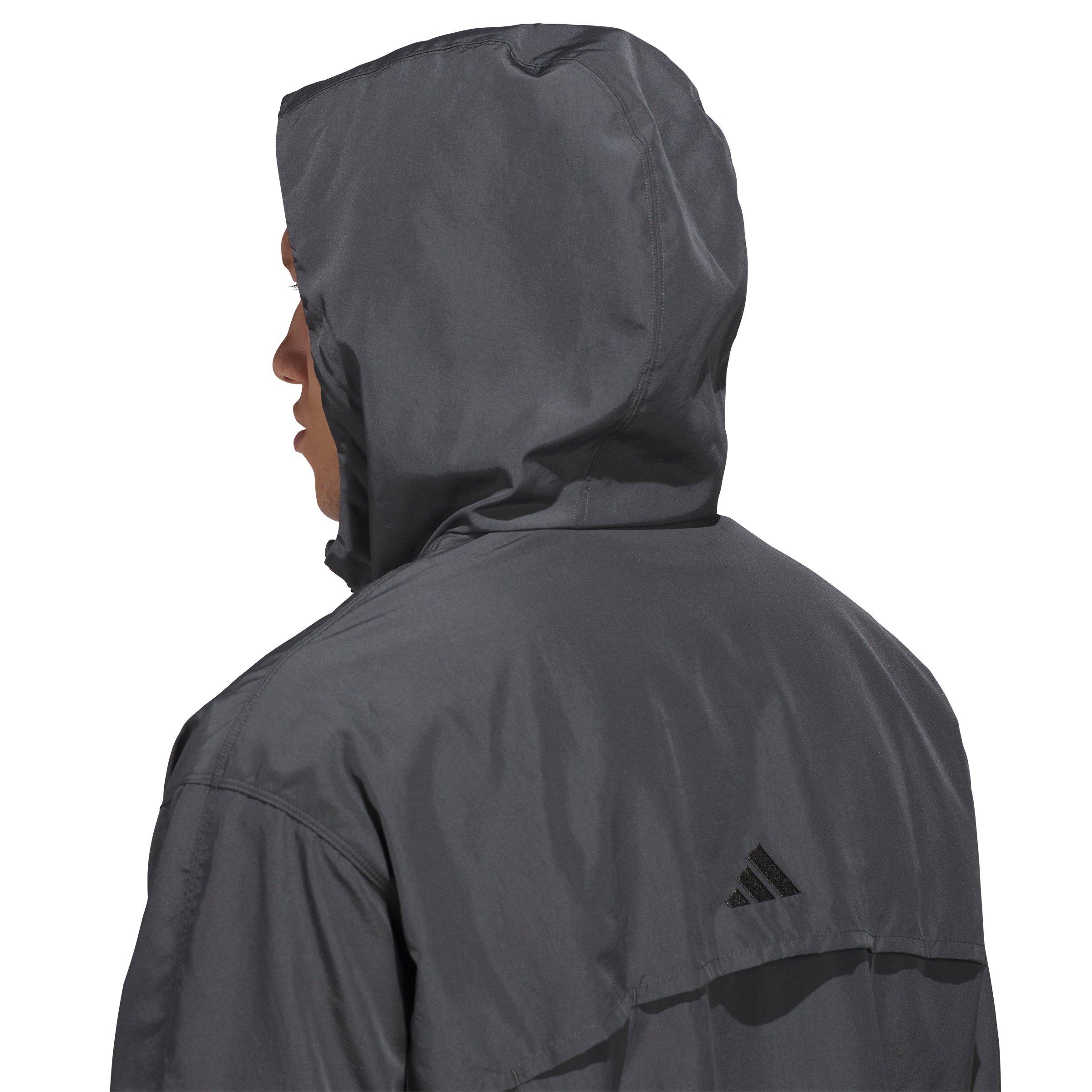 adidas Men's Anthony Edwards Basketball Anorak Pullover -Grey - GREY Thumbnail View 4