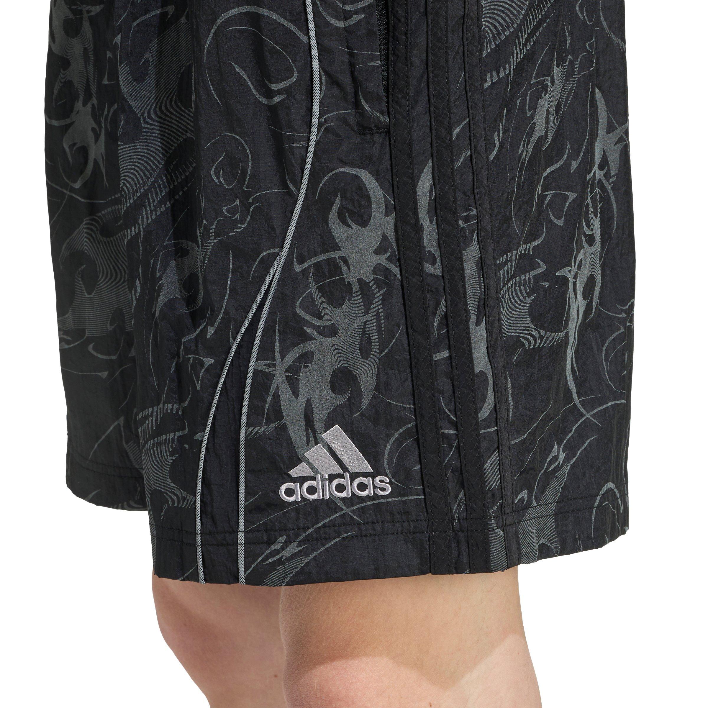 adidas Originals Men's Adilenium Season 4 Teamgeist Woven Shorts -Black - BLACK Thumbnail View 4