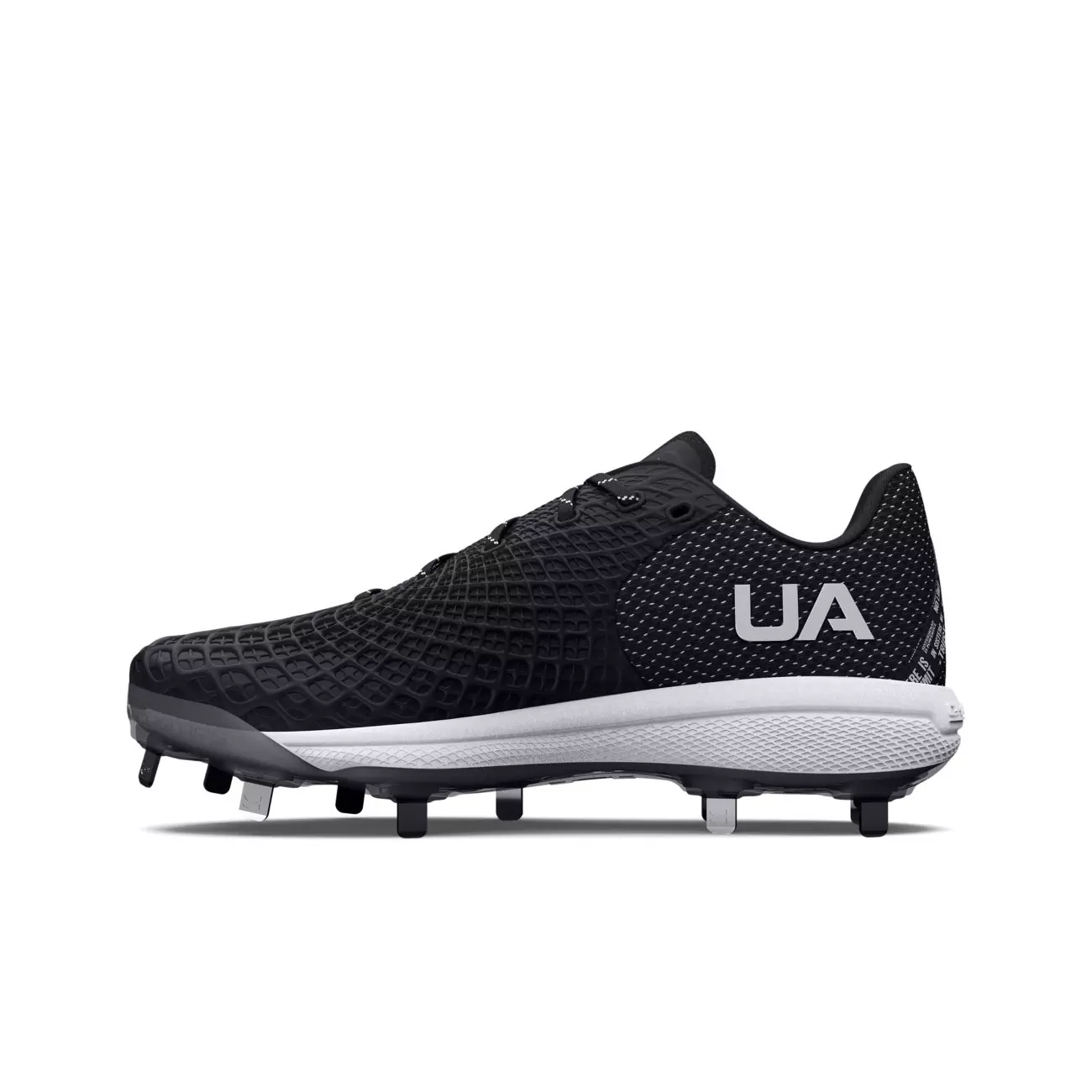 Under Armour Glyde 2 MT "Black/Metallic Silver" Women's Softball Cleat - BLACK/SILVER