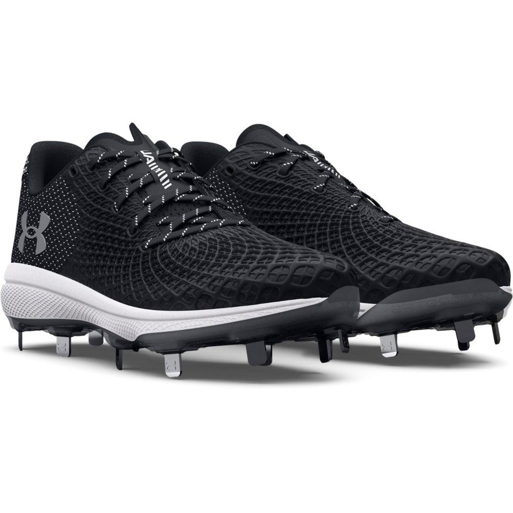Under Armour Glyde 2 MT "Black/Metallic Silver" Women's Softball Cleat - BLACK/SILVER Thumbnail View 3