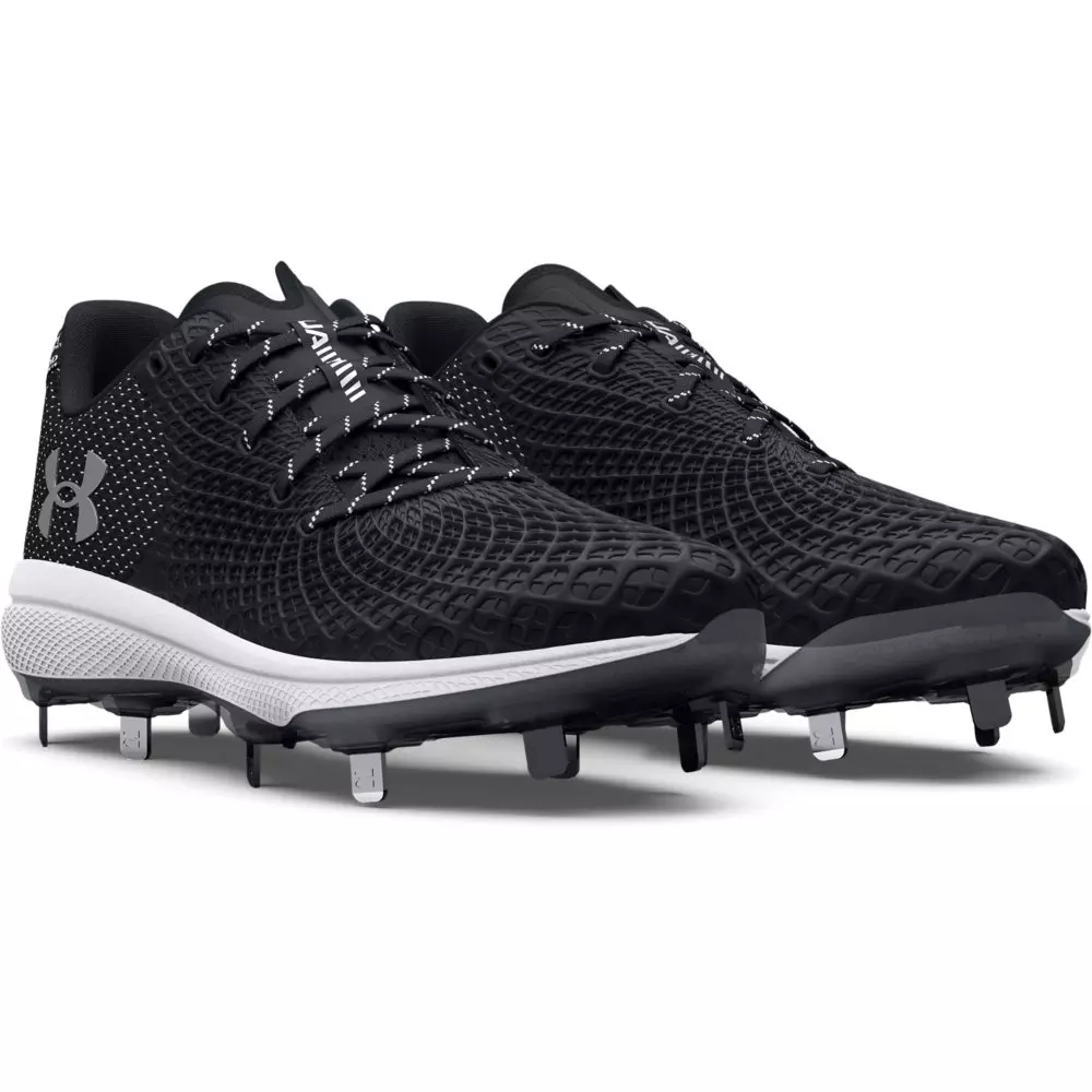 Under Armour Glyde 2 MT "Black/Metallic Silver" Women's Softball Cleat - BLACK/SILVER