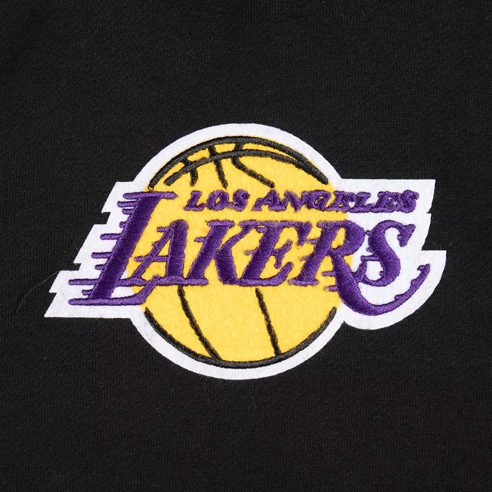 Pro Standard Big Boys' NBA Los Angeles Lakers Retro Classic Rib Fleece PO Hoodie -Black/Purple - BLACK/PURPLE