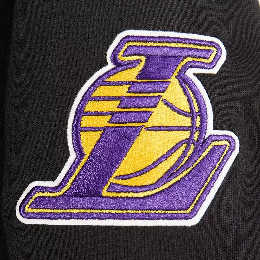 Pro Standard Big Boys' NBA Los Angeles Lakers Retro Classic Rib Fleece PO Hoodie - Black/Purple - BLACK/PURPLE