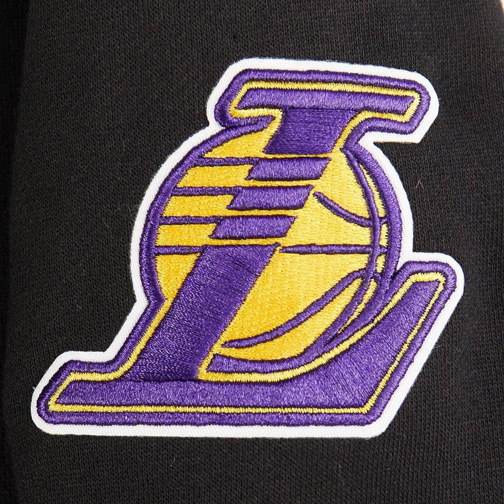 Pro Standard Big Boys' NBA Los Angeles Lakers Retro Classic Rib Fleece PO Hoodie -Black/Purple - BLACK/PURPLE Thumbnail View 4