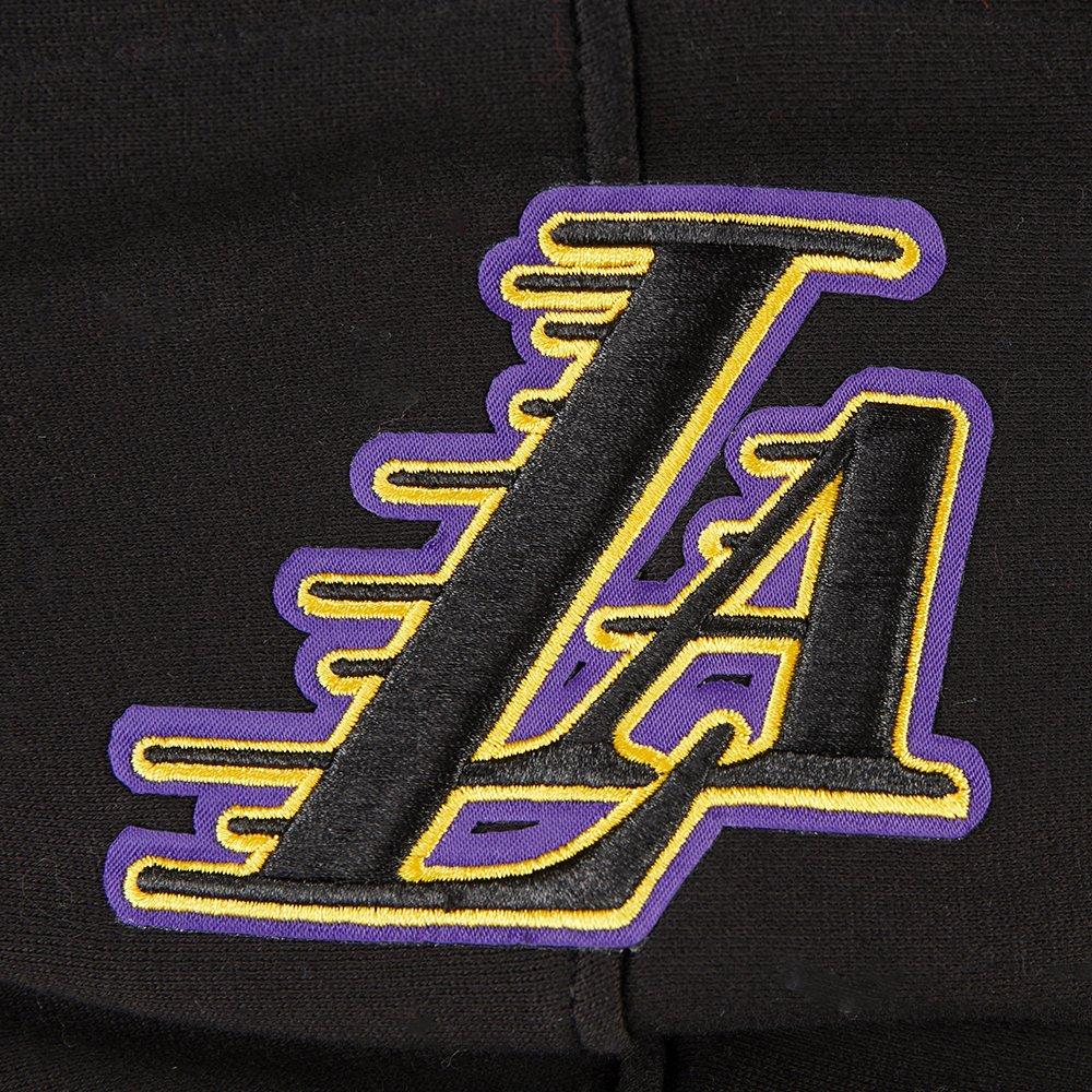 Pro Standard Big Boys' NBA Los Angeles Lakers Retro Classic Rib Fleece PO Hoodie - Black/Purple - BLACK/PURPLE Thumbnail View 6