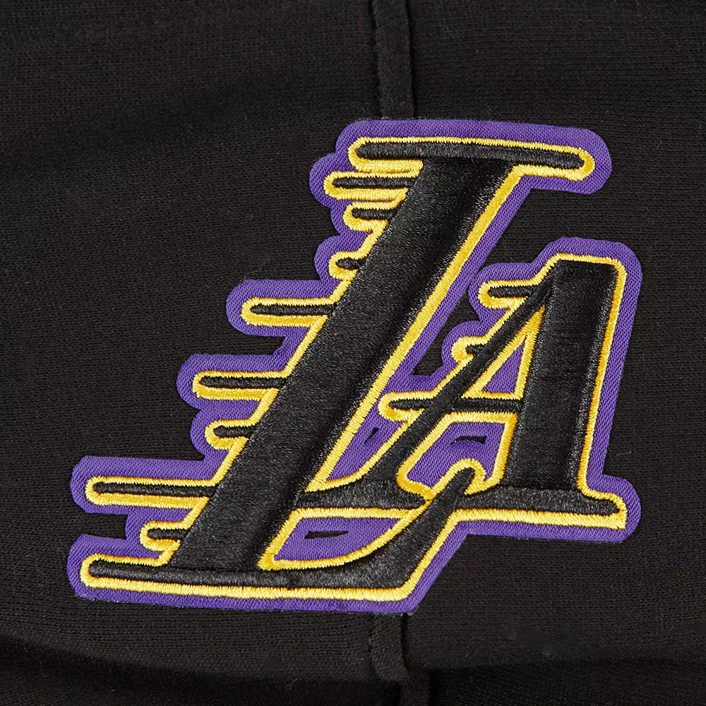 Pro Standard Big Boys' NBA Los Angeles Lakers Retro Classic Rib Fleece PO Hoodie - Black/Purple - BLACK/PURPLE