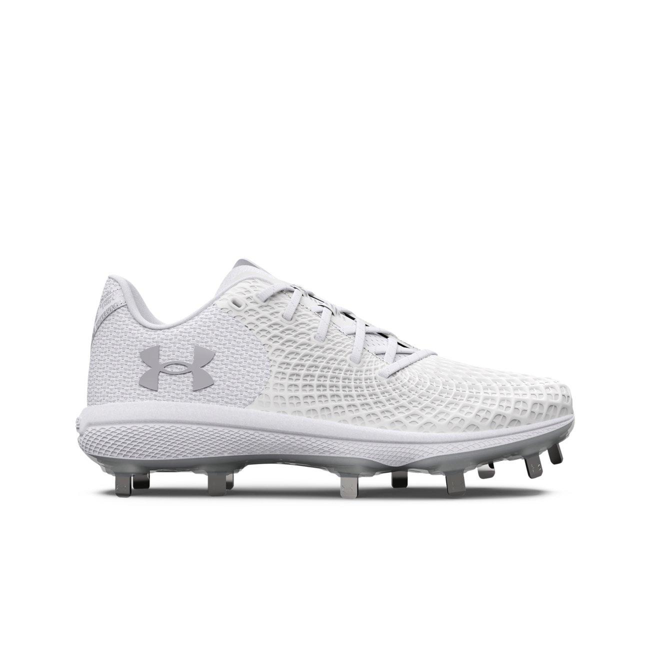 Under Armour Glyde 2 MT "White/Metallic Silver" Women's Softball Cleat - WHITE/SILVER Thumbnail View 1