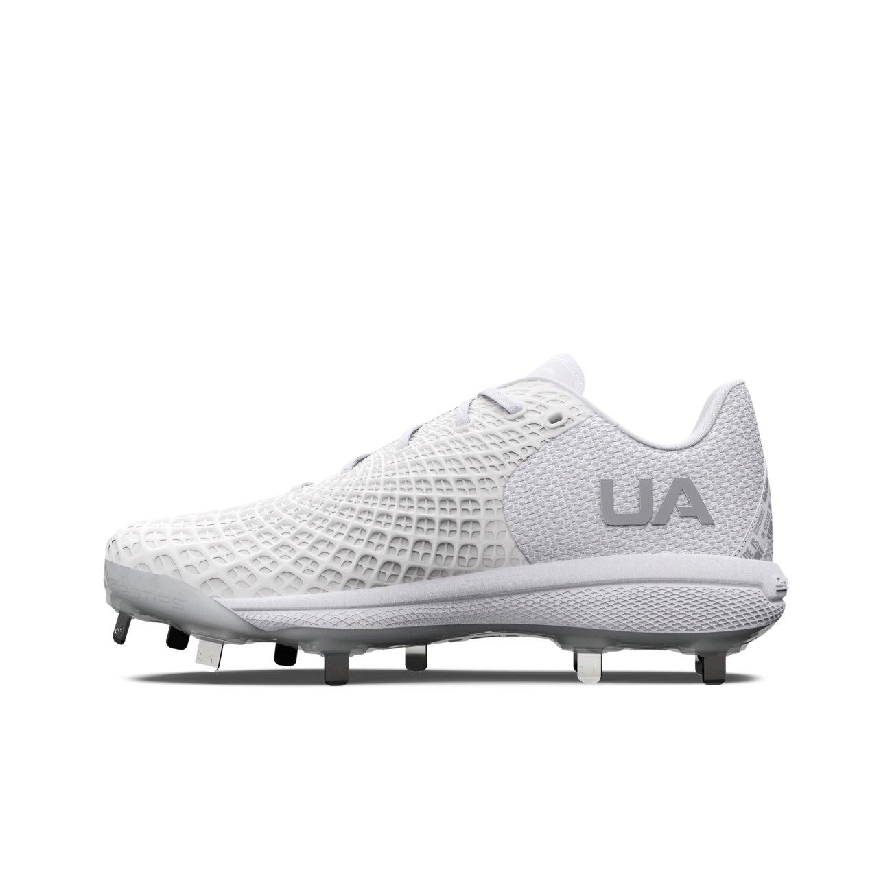 Under Armour Glyde 2 MT "White/Metallic Silver" Women's Softball Cleat - WHITE/SILVER Thumbnail View 2