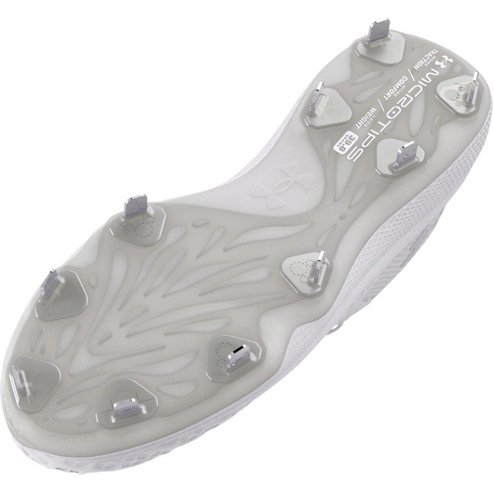 Under Armour Glyde 2 MT "White/Metallic Silver" Women's Softball Cleat - WHITE/SILVER Thumbnail View 5
