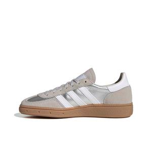 adidas Originals Handball Spezial "Silver Metallic/Ftwr White/Gum 4" Grade School Girls' Shoe - SILVER/WHITE/GUM
