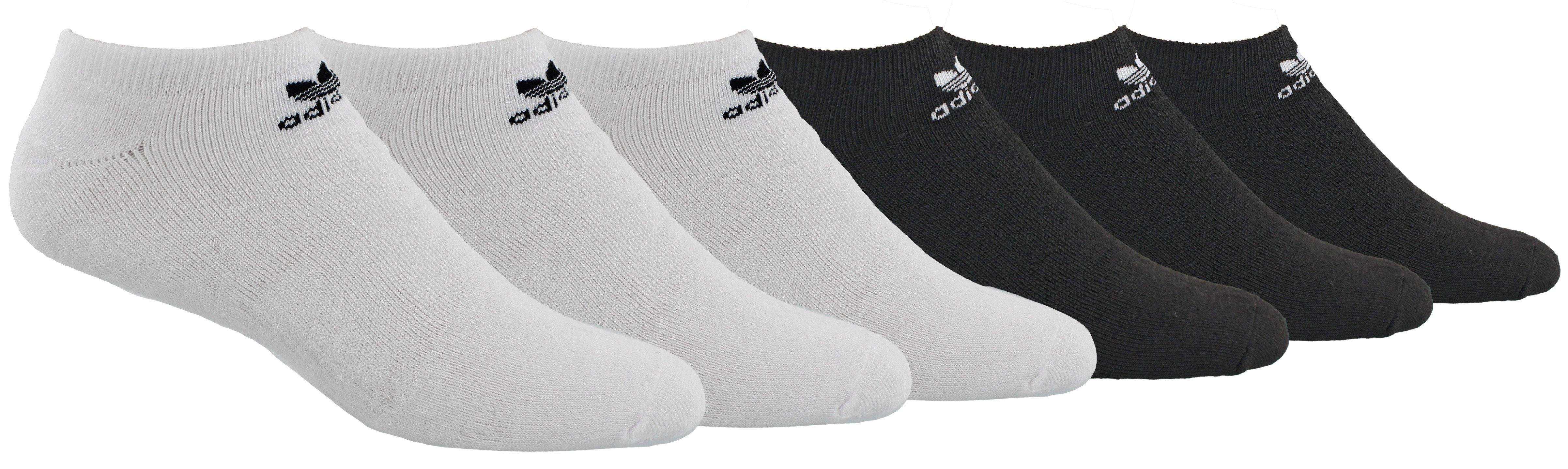 adidas Originals Unisex Trefoil Cushioned No Show 6-Pack - BLACK/WHITE Thumbnail View 1