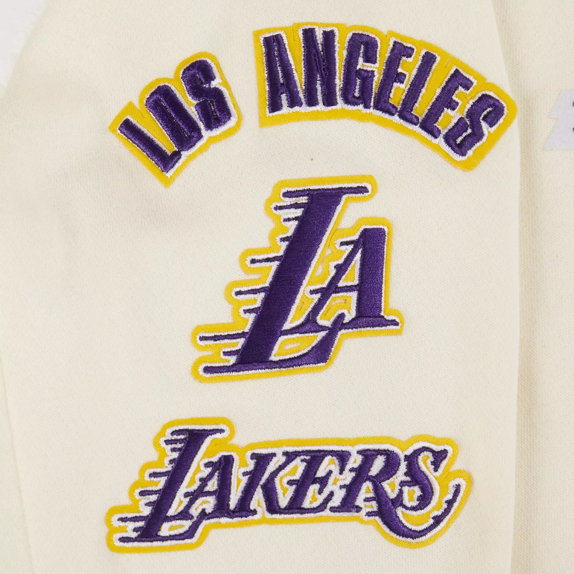 Pro Standard Big Boys' NBA Los Angeles Lakers Retro Classic Rib Fleece PO Hoodie -White/Purple - WHITE/PURPLE