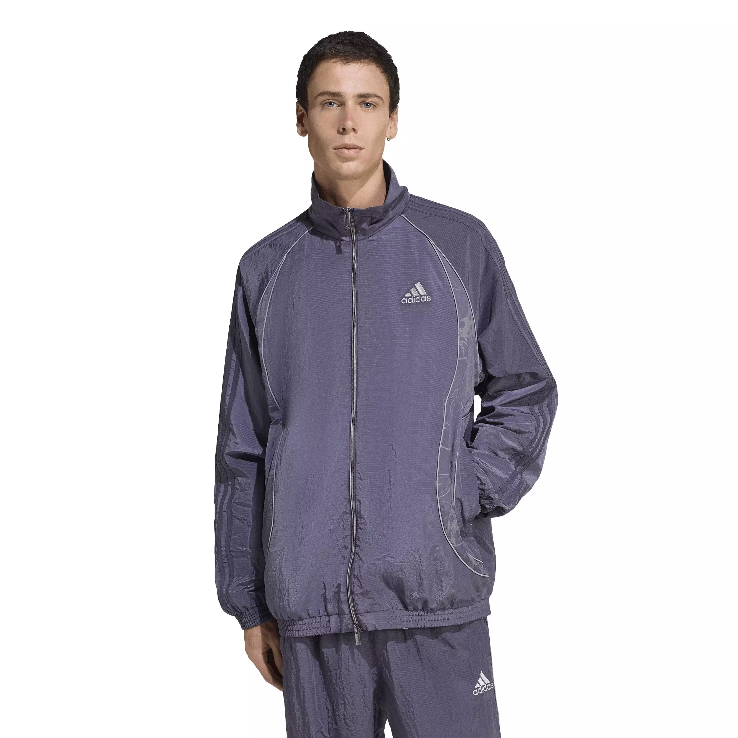 adidas Originals Men's Adilenium Season 4 Teamgeist Track Top - Purple - PURPLE