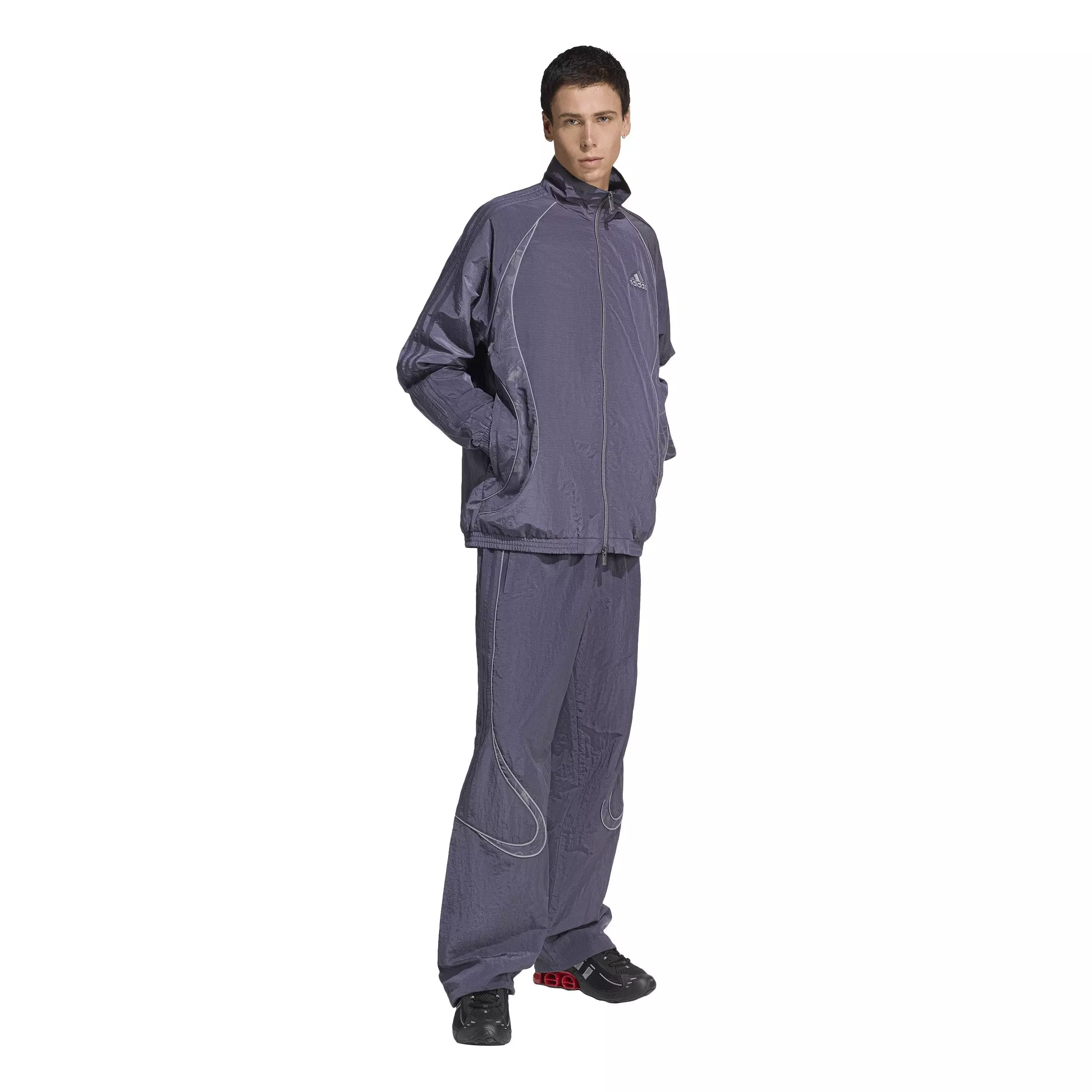 adidas Originals Men's Adilenium Season 4 Teamgeist Track Top - Purple - PURPLE