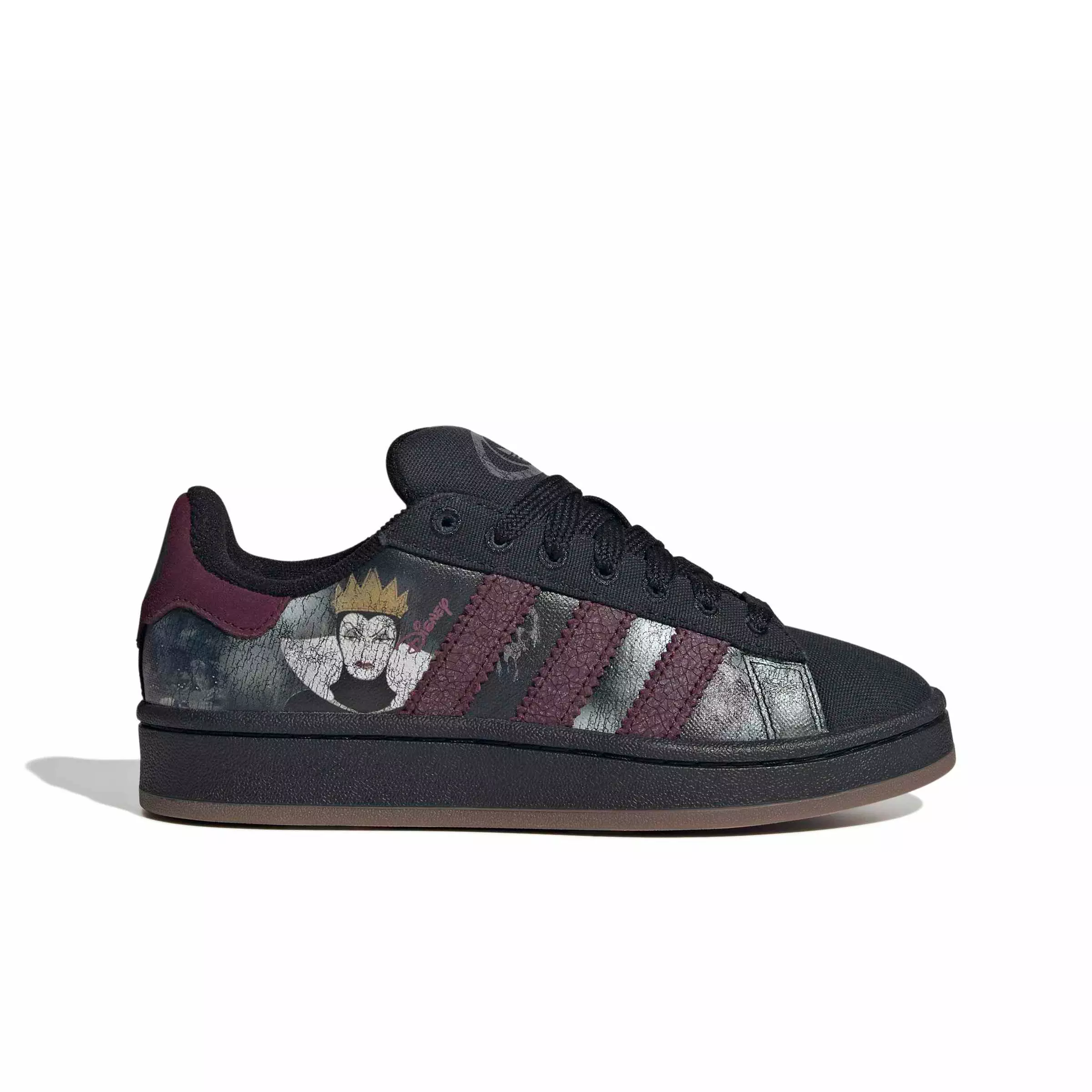 adidas Originals Disney Villains Campus 00s "Core Black/Maroon/Gum 5" Grade School Girls' Shoe - BLACK/MAROON/GUM