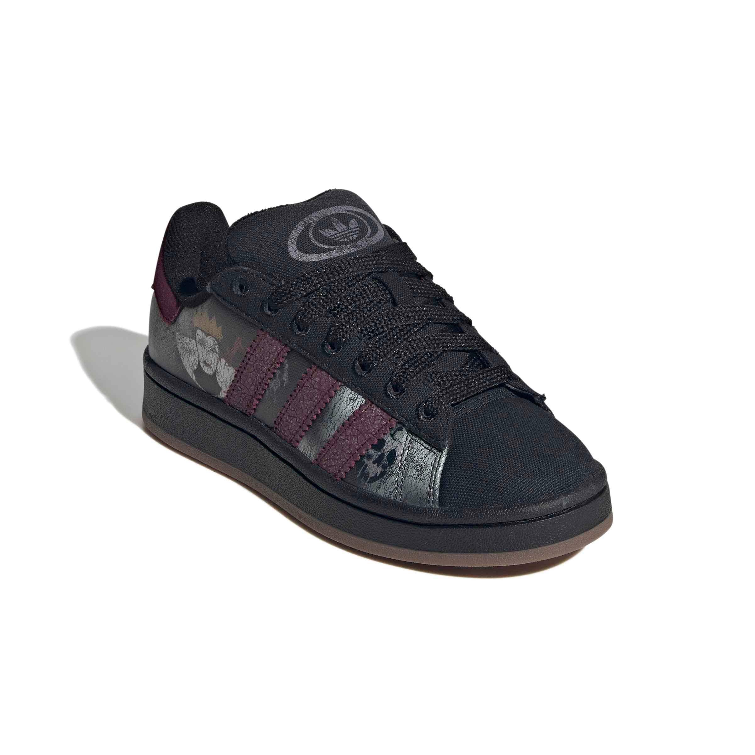 adidas Originals Disney Villains Campus 00s "Core Black/Maroon/Gum 5" Grade School Girls' Shoe - BLACK/MAROON/GUM