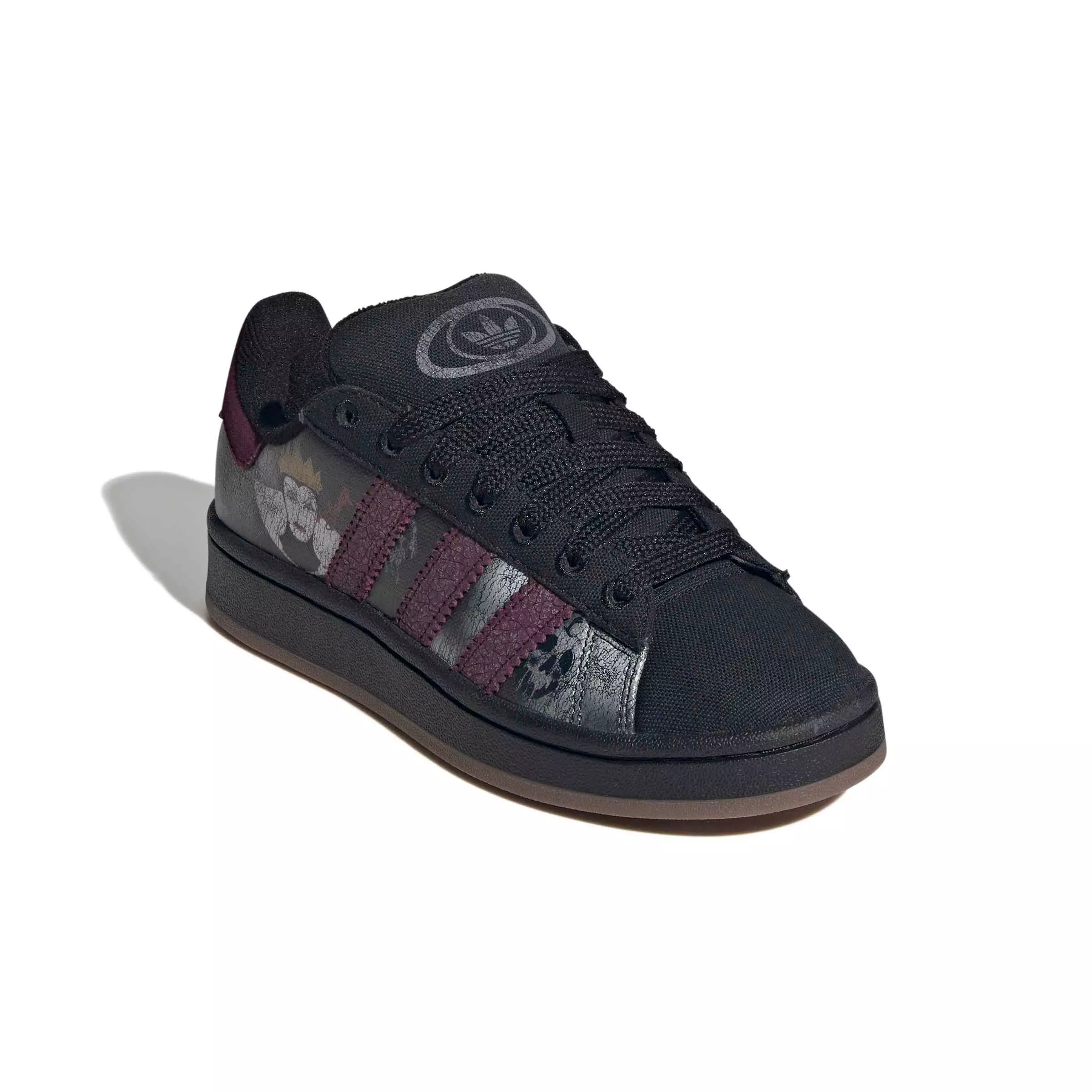 adidas Originals Disney Villains Campus 00s "Core Black/Maroon/Gum 5" Grade School Girls' Shoe - BLACK/MAROON/GUM